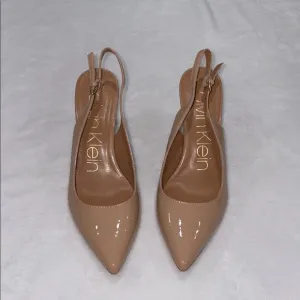 Calvin Klein Women's Tan Slingback Heels