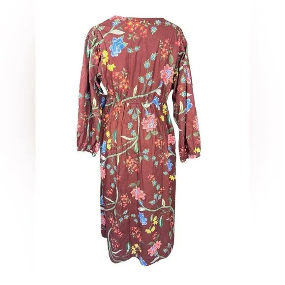 Cara Cara Ginger floral midi dress size medium