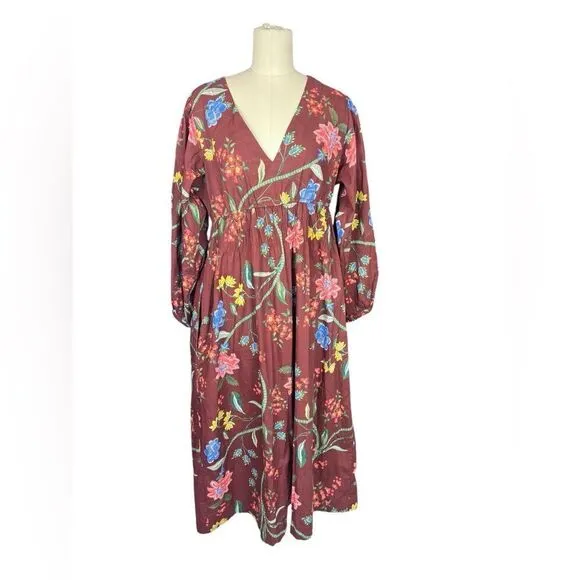 Cara Cara Ginger floral midi dress size medium