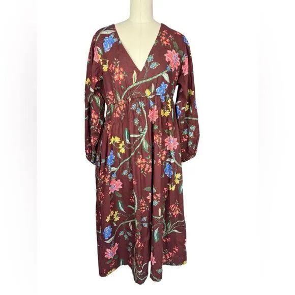 Cara Cara Ginger floral midi dress size medium