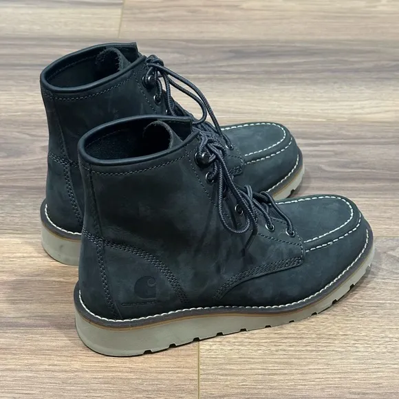 Carhartt 6” Moc Toe Wedge Boot in Dark Gray Size Women’s 6.5