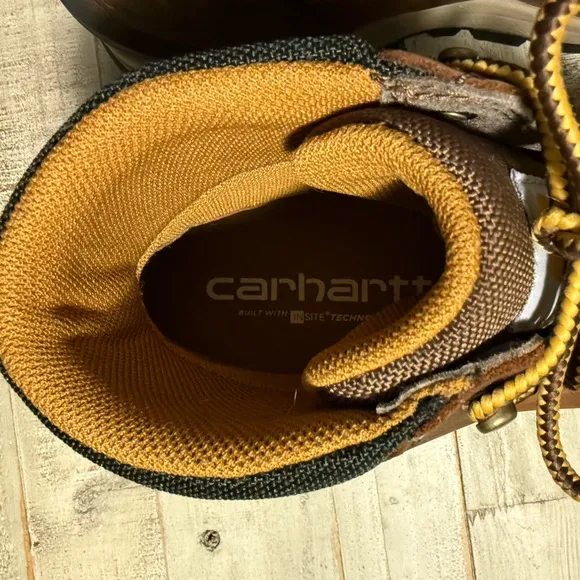 Carhartt Mens Gilmore Waterproof 5 inch Alloy toe work hiker brown boots size 12