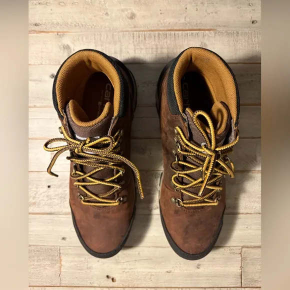 Carhartt Mens Gilmore Waterproof 5 inch Alloy toe work hiker brown boots size 12