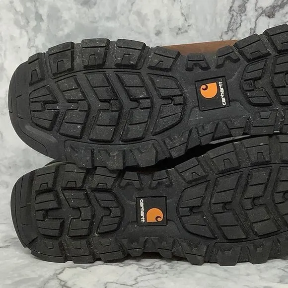 Carhartt Sz 10 Brown Gilmore Waterproof 5 inch Alloy Toe Work Hiker Boots P10-21