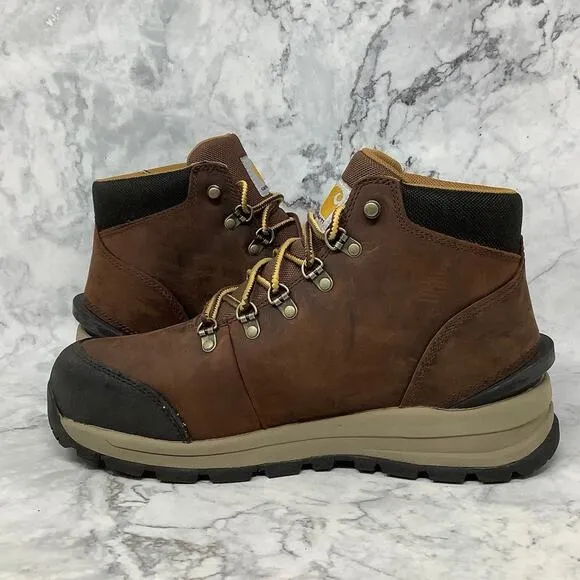 Carhartt Sz 10 Brown Gilmore Waterproof 5 inch Alloy Toe Work Hiker Boots P10-21