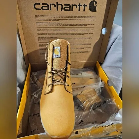 Carhartt Tan Ankle-High Boots with Padded Collar