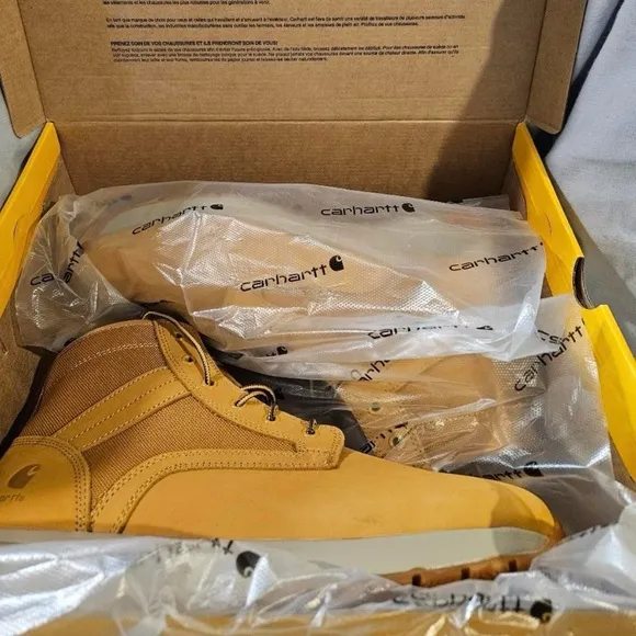 Carhartt Tan Ankle-High Boots with Padded Collar