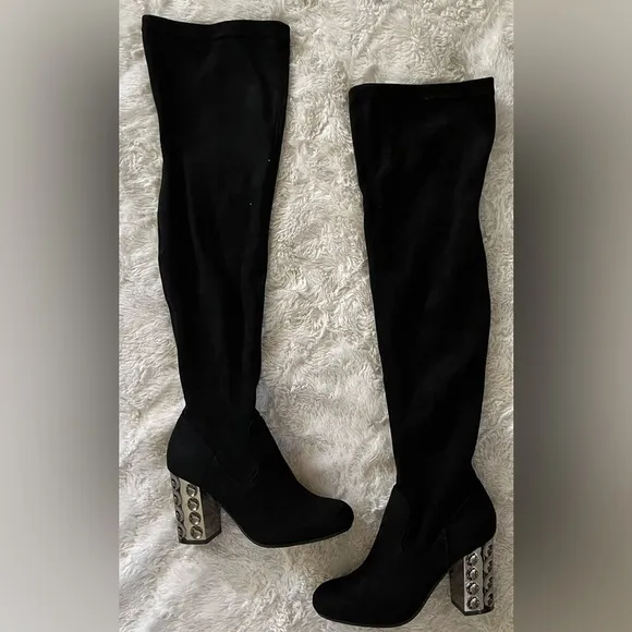Carlos Santana Thigh High Wide Calf Women's Quantum Fashion Gothic Rave Boots