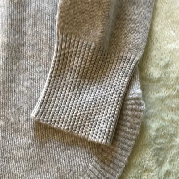 Cashmere Cozy Gray Knit Sweater Talbots