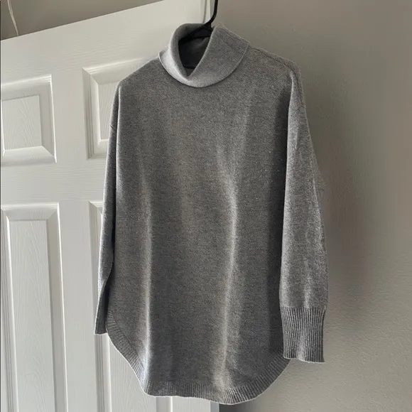 Cashmere Cozy Gray Knit Sweater Talbots