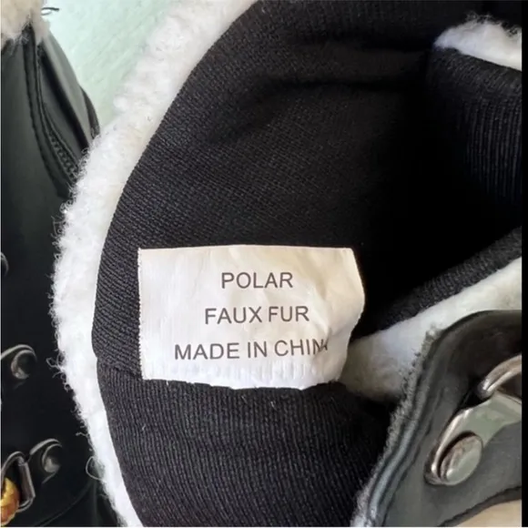 Catherine Malandrino Polar Faux‎ Fur Shearling Trimmed Combat Boots