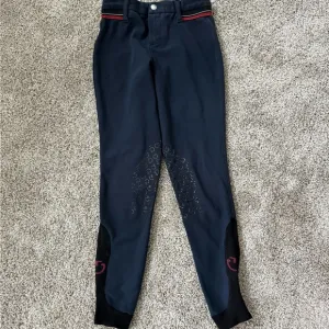 CAVALLERIA TOSCANA KID'S CT LOGO GRIP BREECHES SZ 10 unisex, navy equestrian