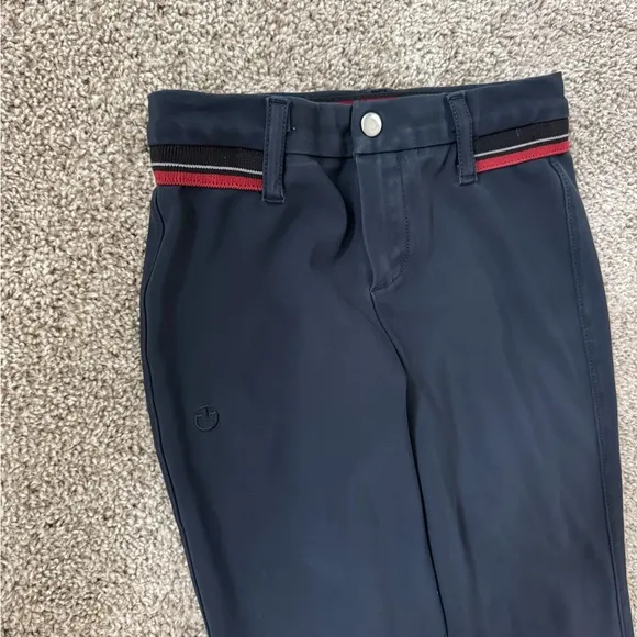 CAVALLERIA TOSCANA KID'S CT LOGO GRIP BREECHES SZ 10 unisex, navy equestrian