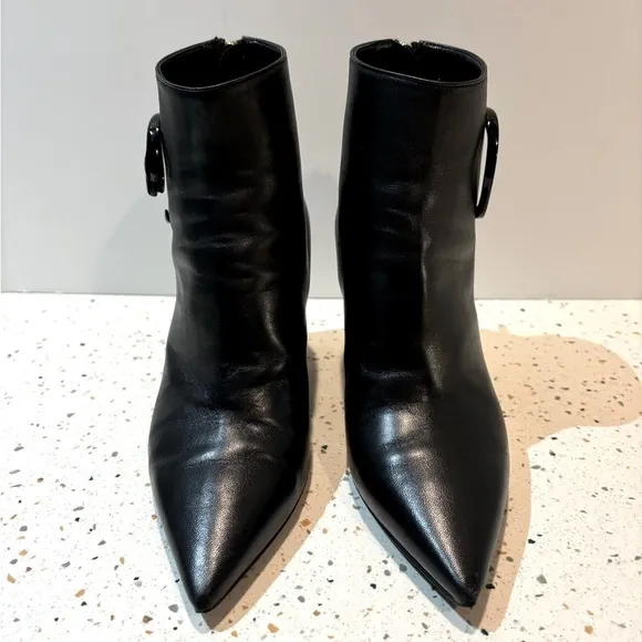 Cavalli Class‎ by Roberto Cavalli Leather &amp; Faux Snakeskin Ankle Boots