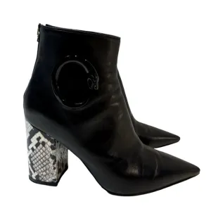 Cavalli Class‎ by Roberto Cavalli Leather &amp; Faux Snakeskin Ankle Boots