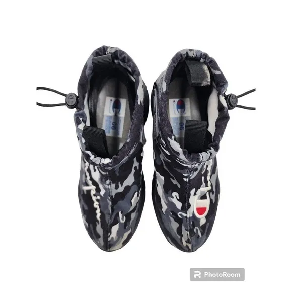 Champion Rally Drizzle Camo High Top Waterproof Shoes Size 6 Youth