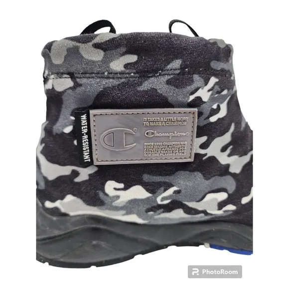 Champion Rally Drizzle Camo High Top Waterproof Shoes Size 6 Youth