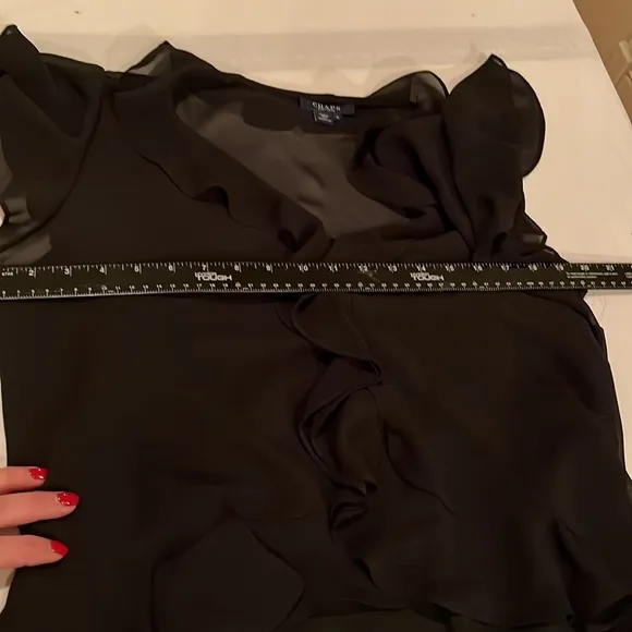 CHAPS size 12 black 2 piece skirt &amp;  button down top with Camisole NWT