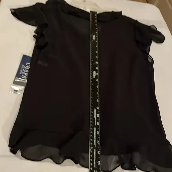 CHAPS size 12 black 2 piece skirt &amp;  button down top with Camisole NWT
