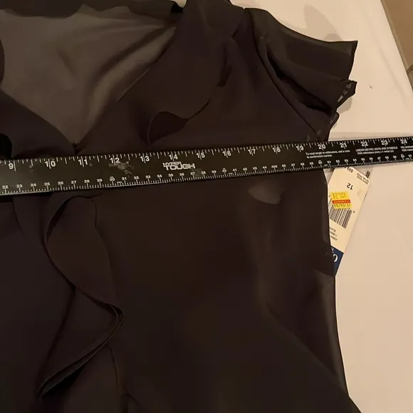 CHAPS size 12 black 2 piece skirt &amp;  button down top with Camisole NWT