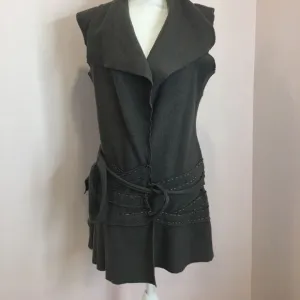 Charcoal Gray Wool Vest