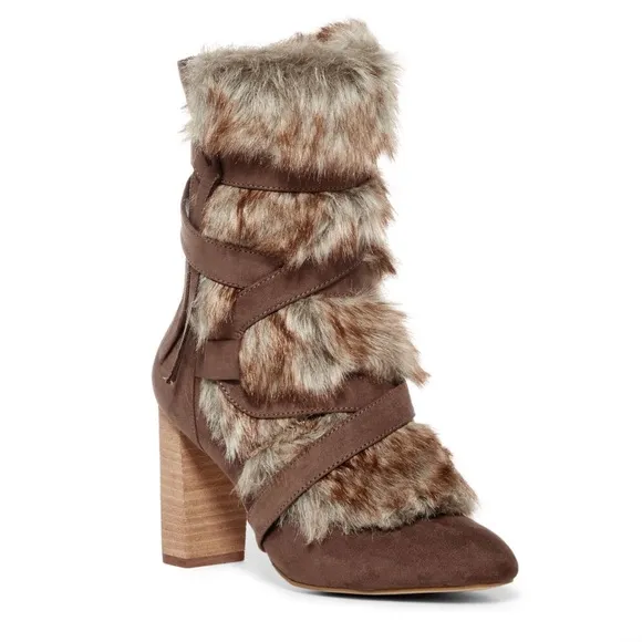 Charles By Charles David Faux Fur Belted Boots