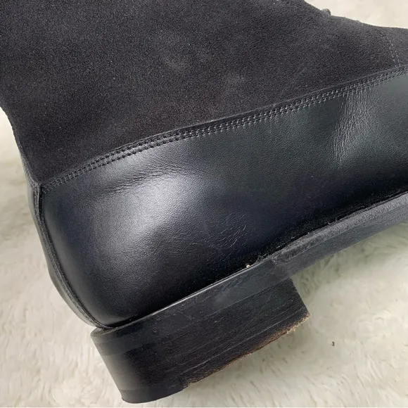 CHEANEY Women's Anna D Balmoral Boot in Black Calf Leather Black Suede Size 5 UK