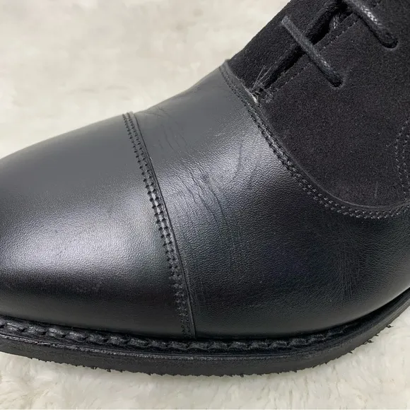 CHEANEY Women's Anna D Balmoral Boot in Black Calf Leather Black Suede Size 5 UK