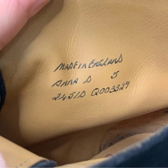 CHEANEY Women's Anna D Balmoral Boot in Black Calf Leather Black Suede Size 5 UK