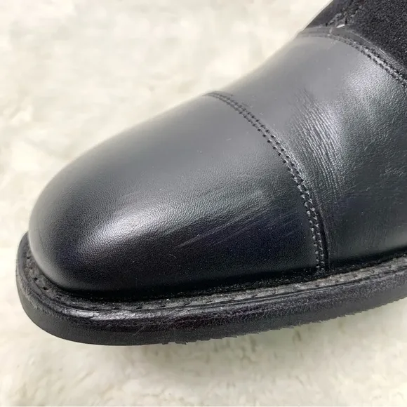 CHEANEY Women's Anna D Balmoral Boot in Black Calf Leather Black Suede Size 5 UK