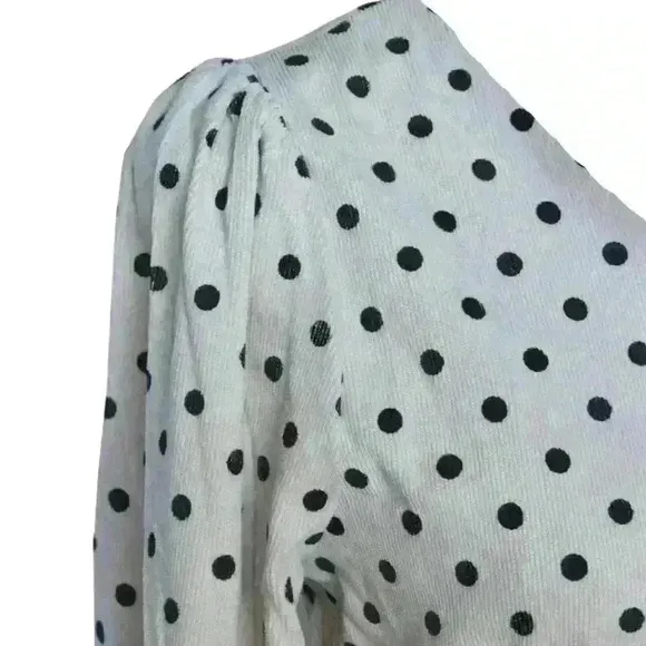 Cherie Polka Dot Parisienne Long Sleeve Midi Dress