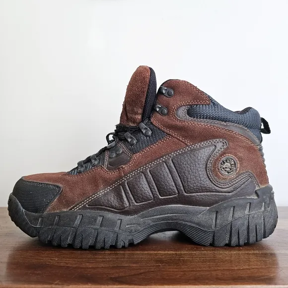 Cherokee Men’s Brown Genuine Leather Trail Hiking Ankle Top Round Toe Boots 12