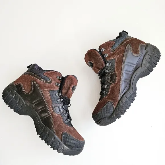 Cherokee Men’s Brown Genuine Leather Trail Hiking Ankle Top Round Toe Boots 12