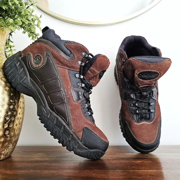 Cherokee Men’s Brown Genuine Leather Trail Hiking Ankle Top Round Toe Boots 12