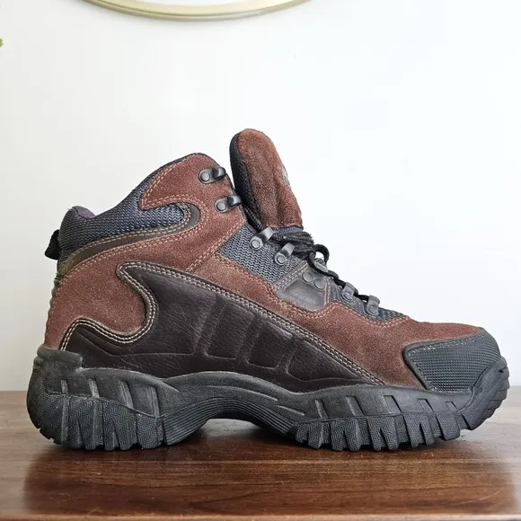 Cherokee Men’s Brown Genuine Leather Trail Hiking Ankle Top Round Toe Boots 12