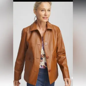 Chico’s Faux Leather Jacket - NWT