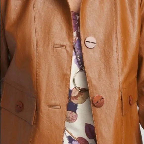 Chico’s Faux Leather Jacket - NWT