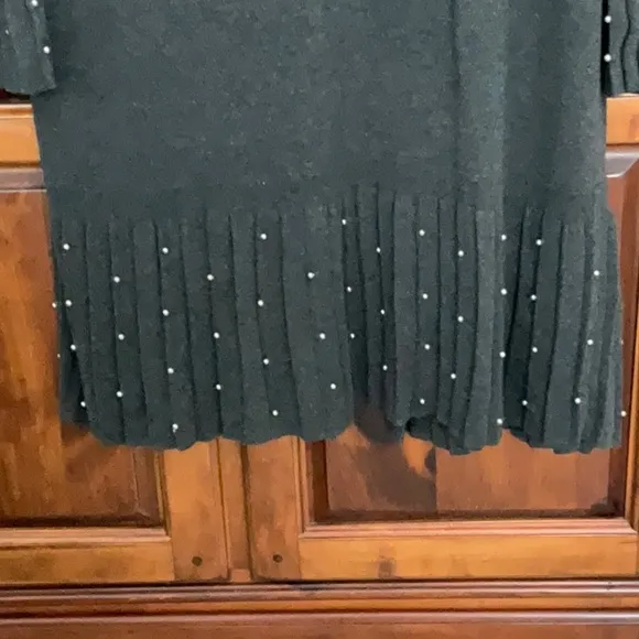 Chico’s Faux Pleat Pearl Embellished Cardigan