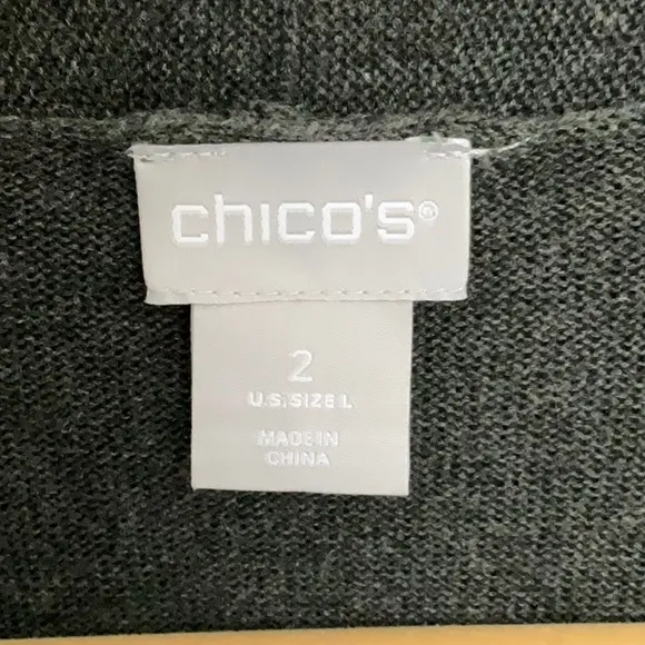 Chico’s Faux Pleat Pearl Embellished Cardigan