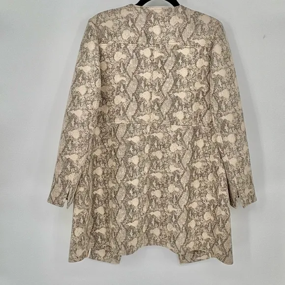 CHICO’S Faux-Suede Snake-Print Topper