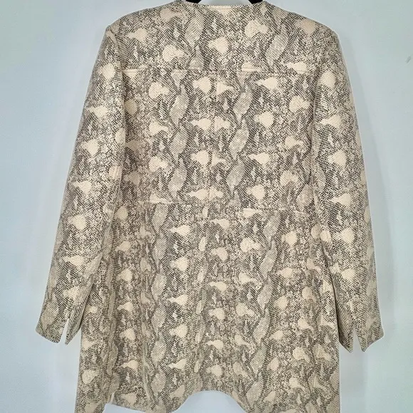 CHICO’S Faux-Suede Snake-Print Topper