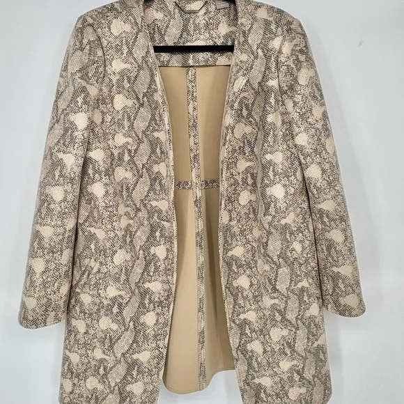 CHICO’S Faux-Suede Snake-Print Topper