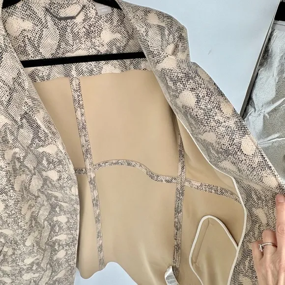 CHICO’S Faux-Suede Snake-Print Topper