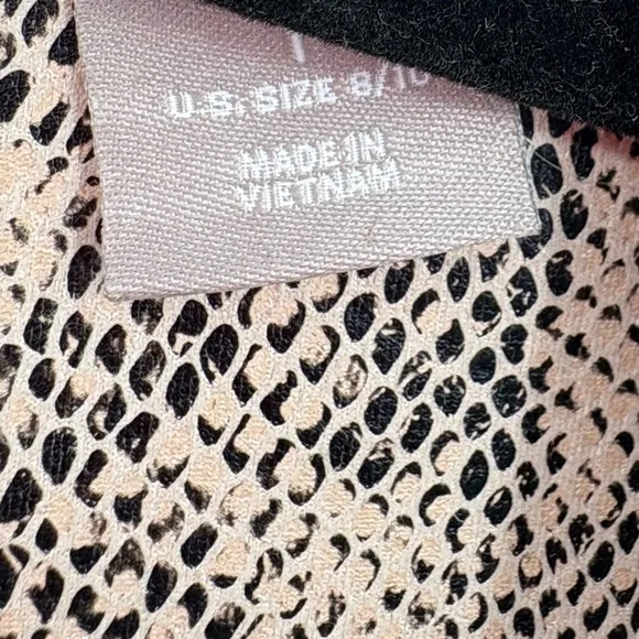 CHICO’S Faux-Suede Snake-Print Topper