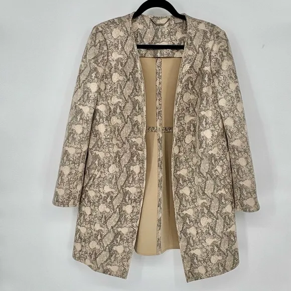 CHICO’S Faux-Suede Snake-Print Topper