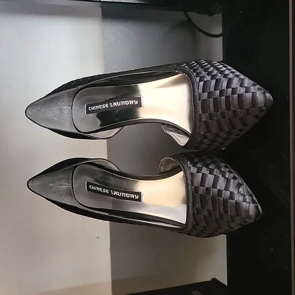 Chinese Laundry 4 inch Black Satin Heel