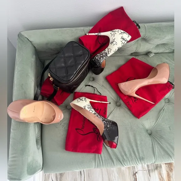 🧿Christian Louboutin 37 lady peep very privee high heels shoes never used