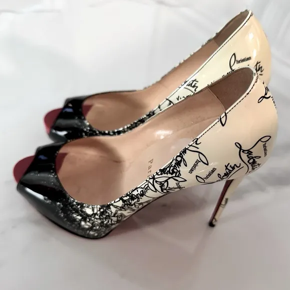 🧿Christian Louboutin 37 lady peep very privee high heels shoes never used