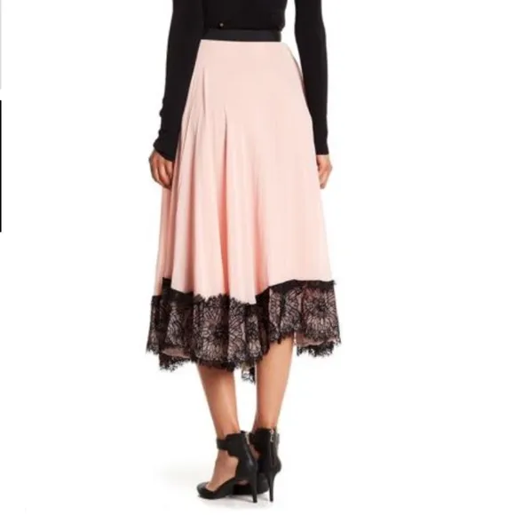 Cinq A Sept Kaya Chiffon Lace Midi Skirt - size XS