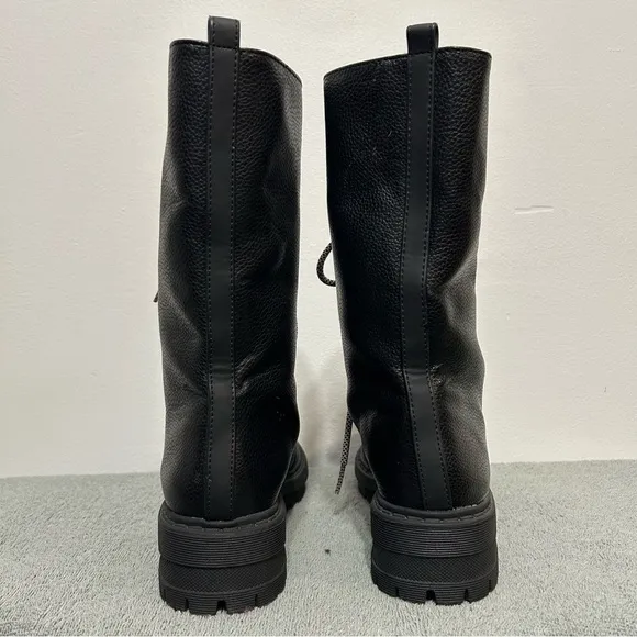 Circus by Sam Edelman Liam Faux Leather Faux Fur Lined Boots Womens Size 7 Black